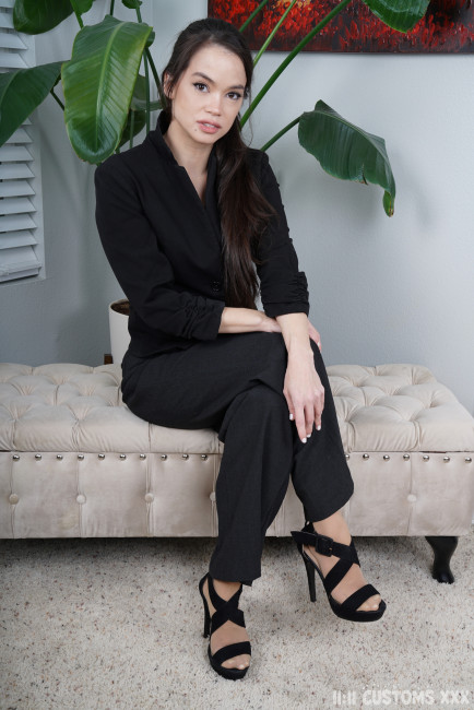 "Angelina Moon’s Thigh High Seduction with Spit Play" Gallery - Photo 2